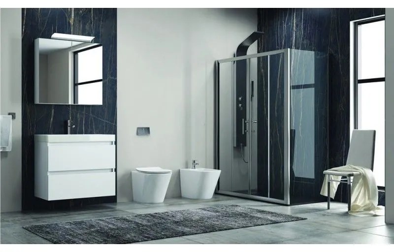 Kamalu - cabina doccia 160x80 cm ad angolo modello kf6000s