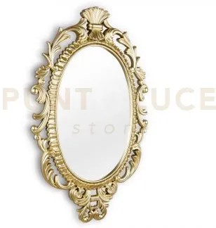 Trixi specchio classico da parete con cornice decorata nera oro con...