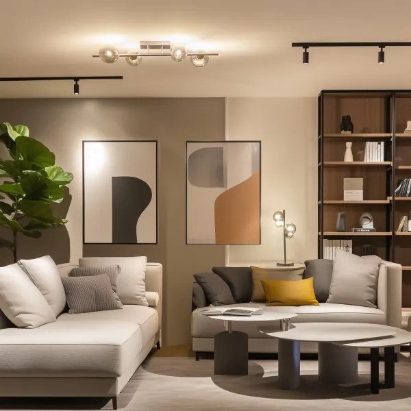 Brilagi - Lampadario a plafone LED MILLA 4xG9/3W/230V cromo lucido/fumé