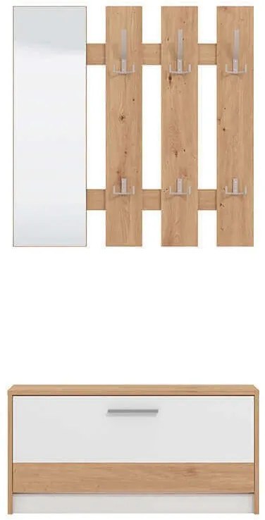 ADDIE - mobile ingresso appendiabiti moderno minimal in legno