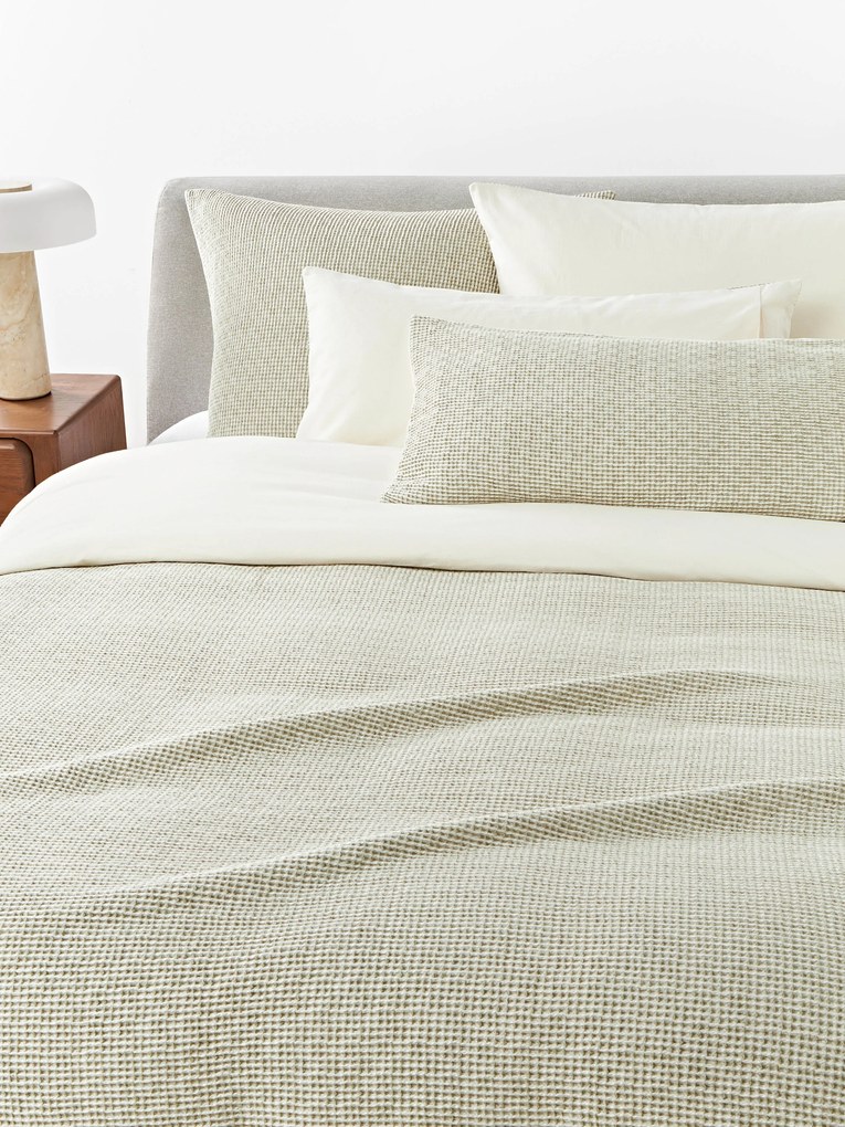 Copripiumino in cotone in piqué waffle Clemente