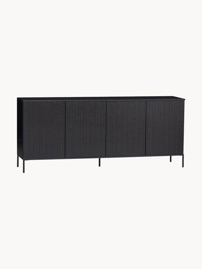 Credenza in legno di pino scanalato Avourio