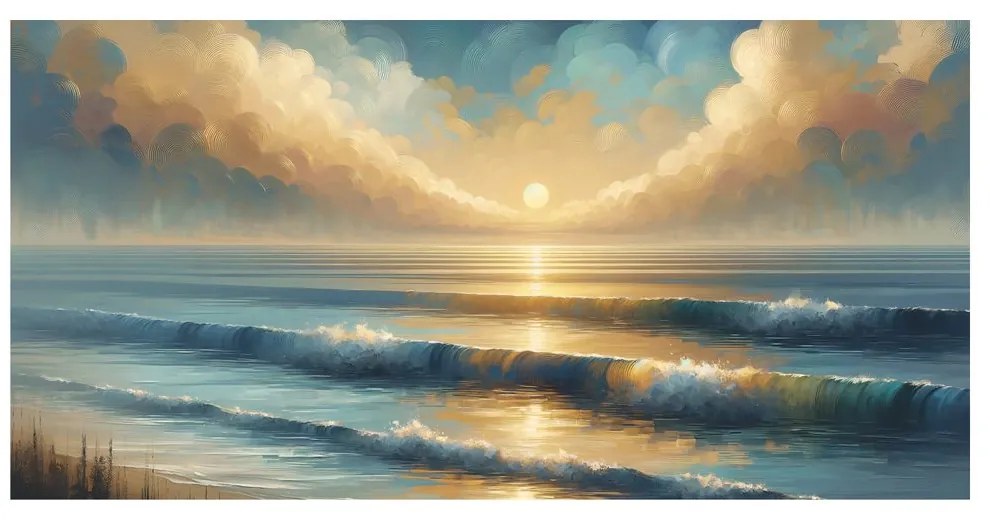 Quadro su tela – Raggi di sole sull’acqua