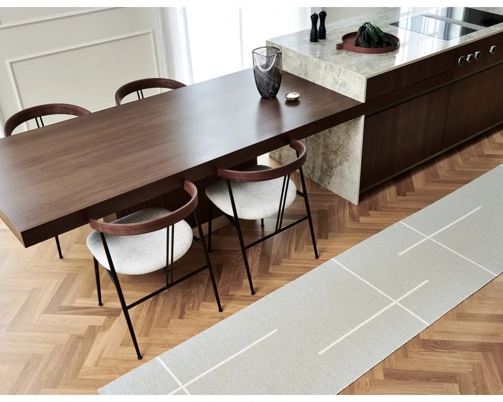 Passatoia da interno/esterno grigio chiaro/color crema 70x180 cm Fred Linen – Pappelina