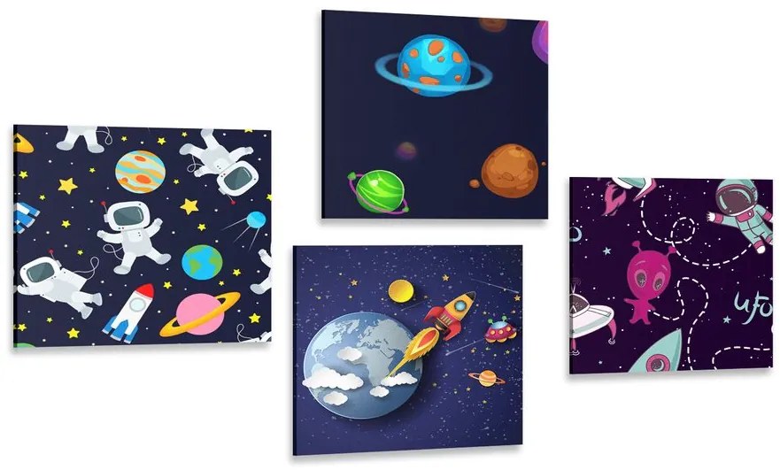 Set di quadri – Mondo cosmico