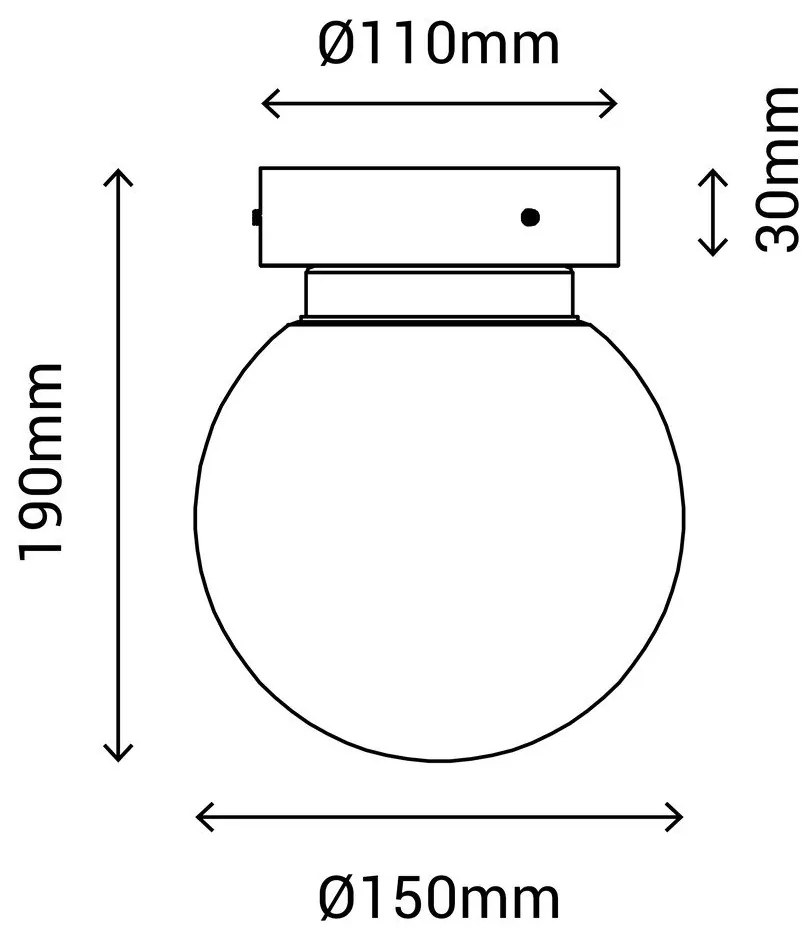 Lampada da soffitto di colore bronzo, ø 15 cm Sena - SULION