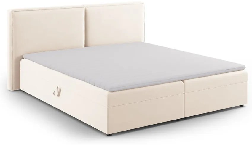 Letto boxspring crema con contenitore 160x200 cm Arendal - Cosmopolitan Design