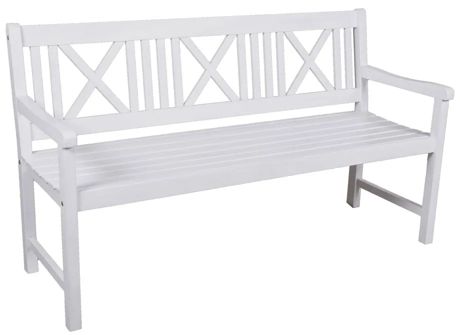 Panchina da giardino in legno bianco Malmö - Garden Pleasure