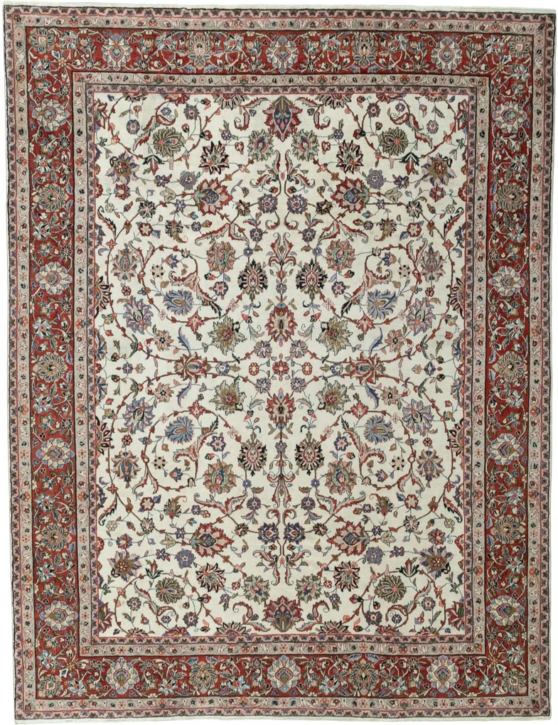 Sarouk Tappeto 270x360 Beige (Iran) Annodato A Mano