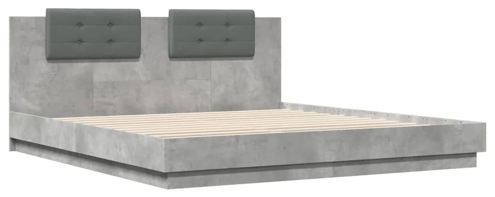 Giroletto testiera grigio cemento 160x200 cm legno multistrato