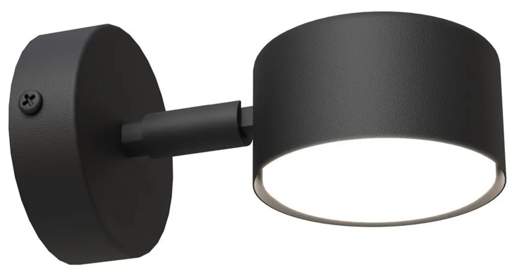 Applique da parete in acciaio SORA K1 GX53 orientabile nera