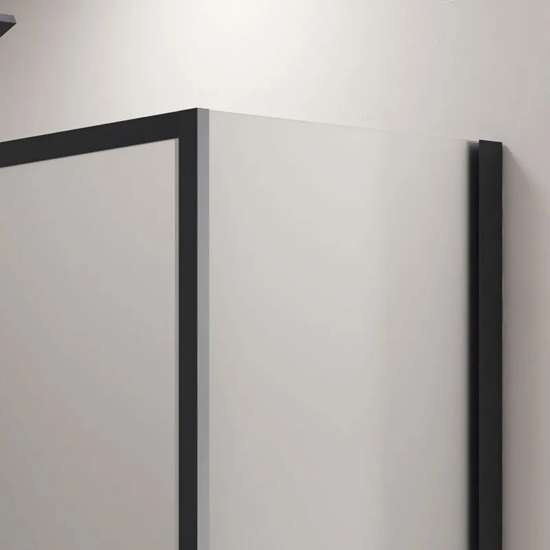 Box doccia vetro piumato 80x100 telaio nero opaco | KFN5000SN - KAMALU
