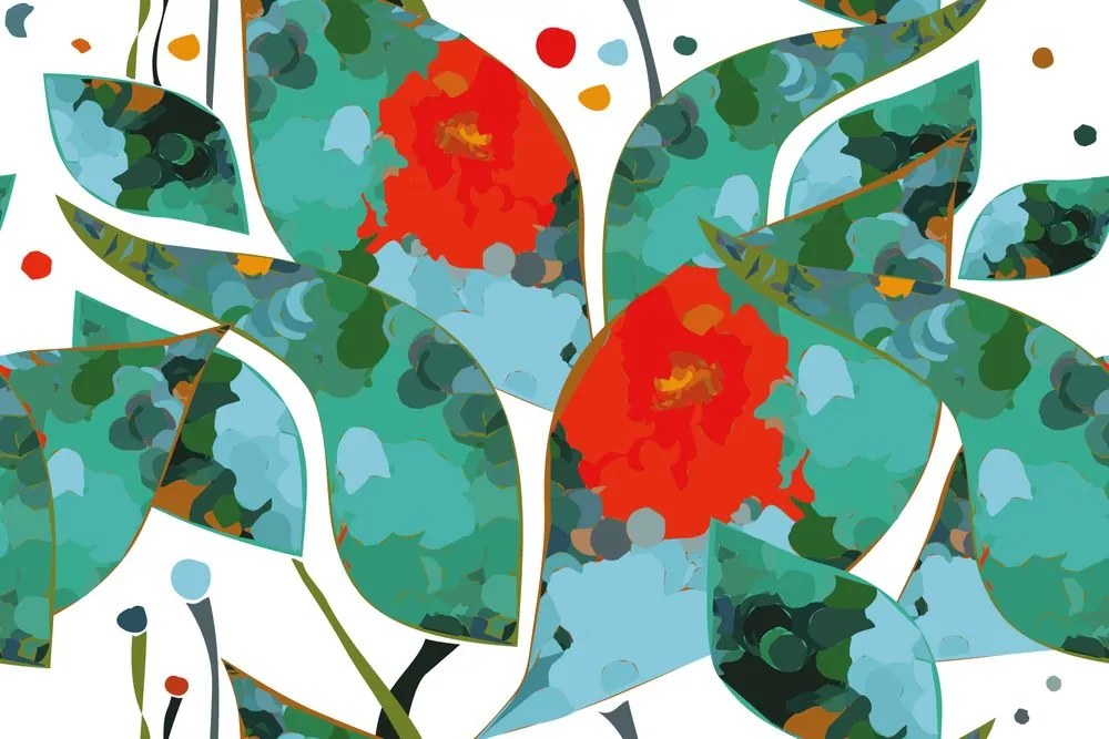 Carta da parati autoadesiva – Astrazione del giardino