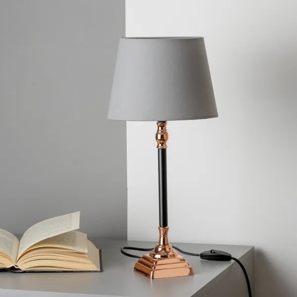 Brilagi - Lampada da tavolo CERIA 1xE14/40W/230V nero/rame/grigio