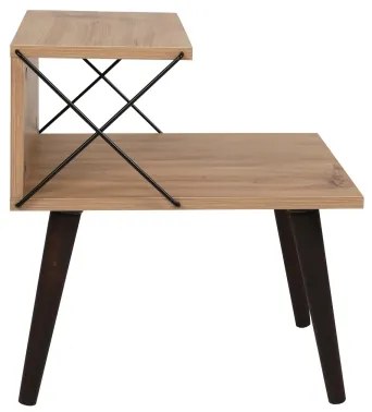 Comodino CROSS 55x50 cm marrone