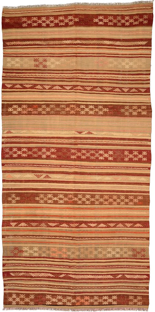 Kilim Tappeto orientale 170x340 Beige (Tacchino) Tessuto A Mano