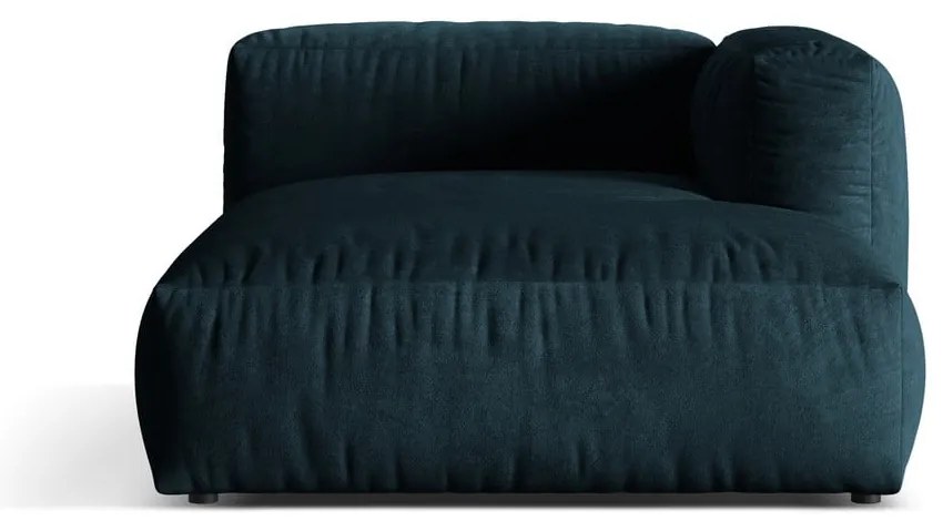 Parte divano componibile blu scuro (con penisola a destra) con rivestimento in velluto Martina – Micadoni