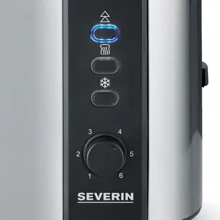 Severin AT 2589 - Tostapane a due fessure 800W/230V acciaio inox/nero