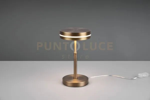 Franklin lampada da tavolo led ottone invecchiato h. 25cm