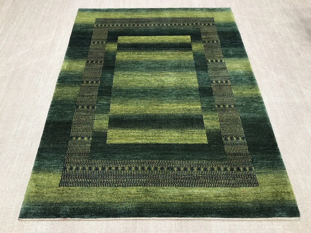 Loribaft Tappeto persiano 170x220 Verde (Iran) Annodato A Mano