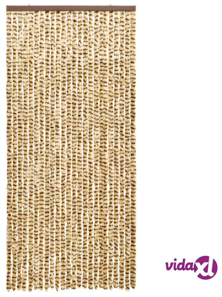 vidaXL Zanzariera Beige e Marrone 90x220 cm Ciniglia