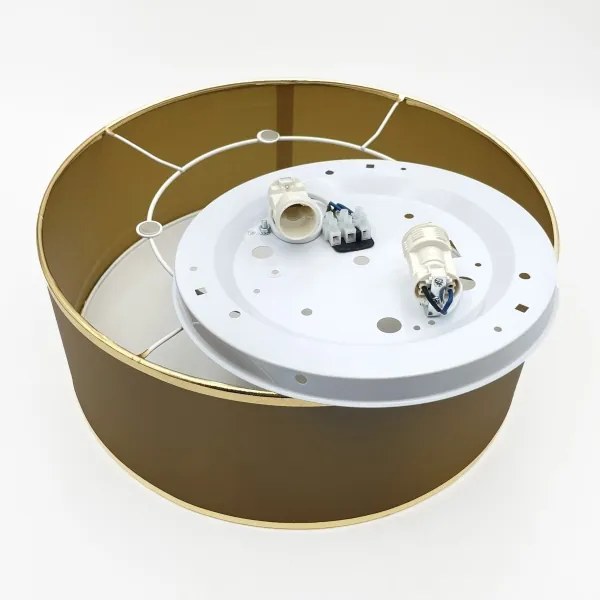 Plafoniera SIRJA DOUBLE 2xE14/15W/230V diametro 35 cm marrone/oro