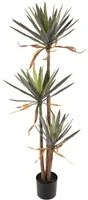 Pianta Artificiale di Yucca in Vaso con 3 Diramazioni Altezza 170 cm Verde