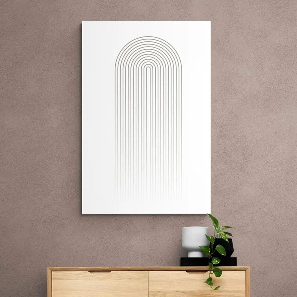 Quadro su tela – Arcobaleno minimalista Mid-Century