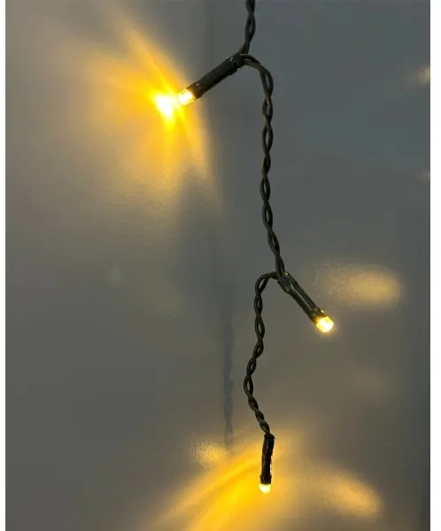 Catena luminosa LED da esterno 200 LED/230 V 7,6 m IP44 nero