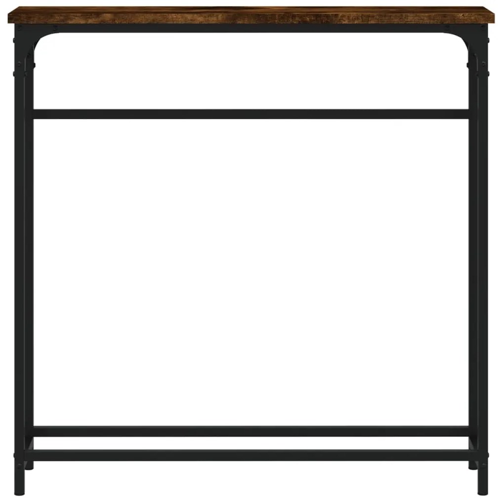 Tavolino consolle rovere fumo 75x19,5x75cm in legno multistrato
