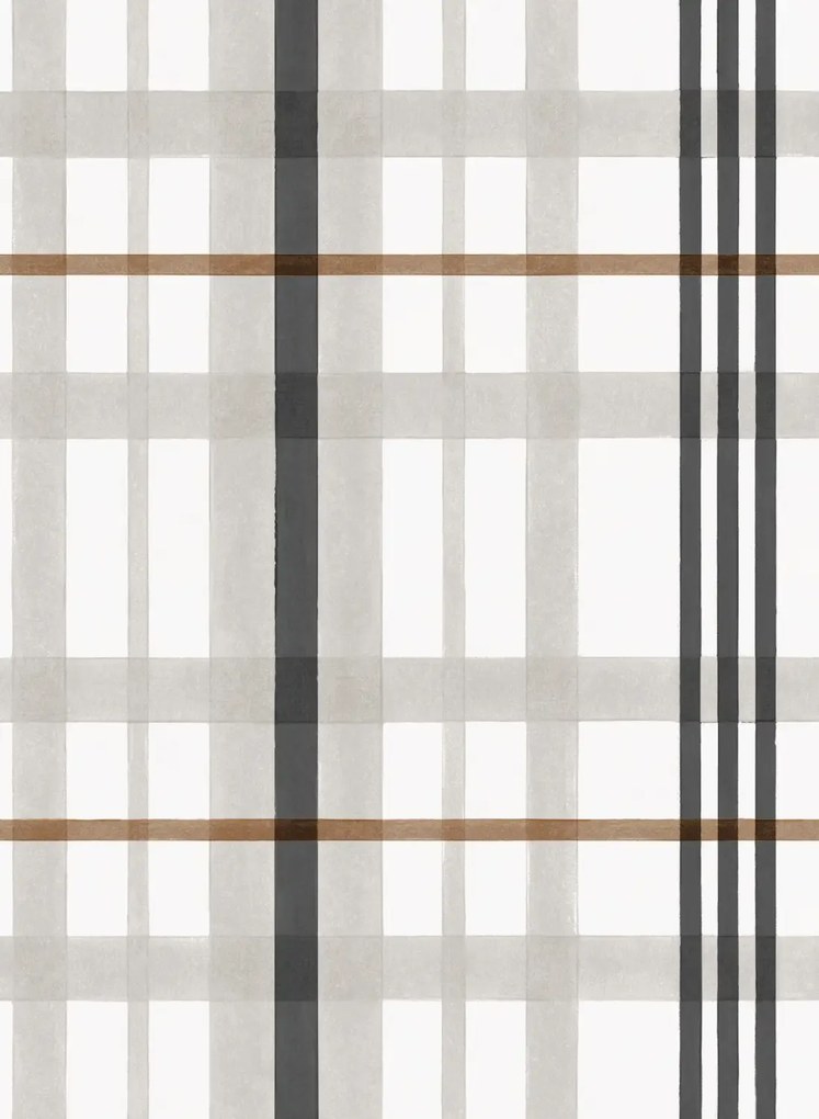 Coordonne Carta da parati Clan's Check - Black