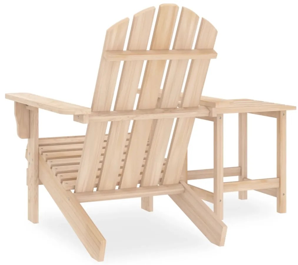 Sedia da giardino adirondack con tavolino in legno abete