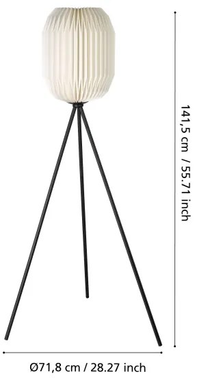 Eglo 44104 - Lampada con piedistallo BELGRAVE 1xE27/40W/230V