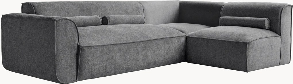 Divano angolare componibile 6 posti in ciniglia Flex Felix