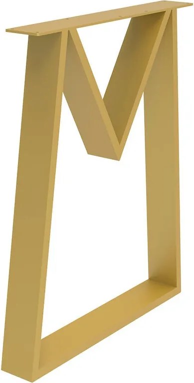 Gamba per mobili STEELMI Wine in acciaio dorato opaco L 60 x P 8 x H 71 cm