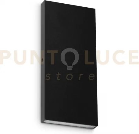 Post-it applique a parete ip65 led 3000k 6w 750 lm nero doppia emi...