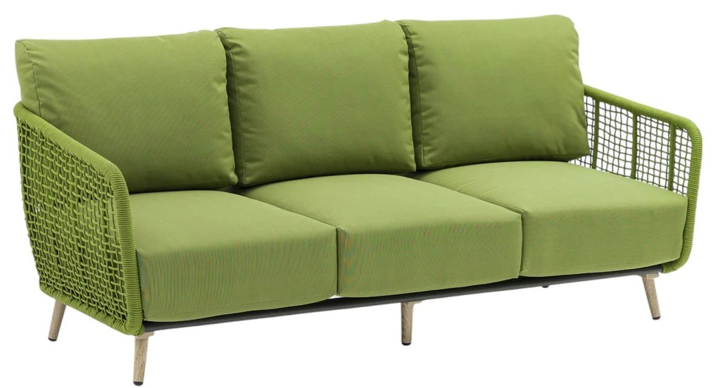 VERTIGO - salotto con struttura in alluminio verniciato blu o verde