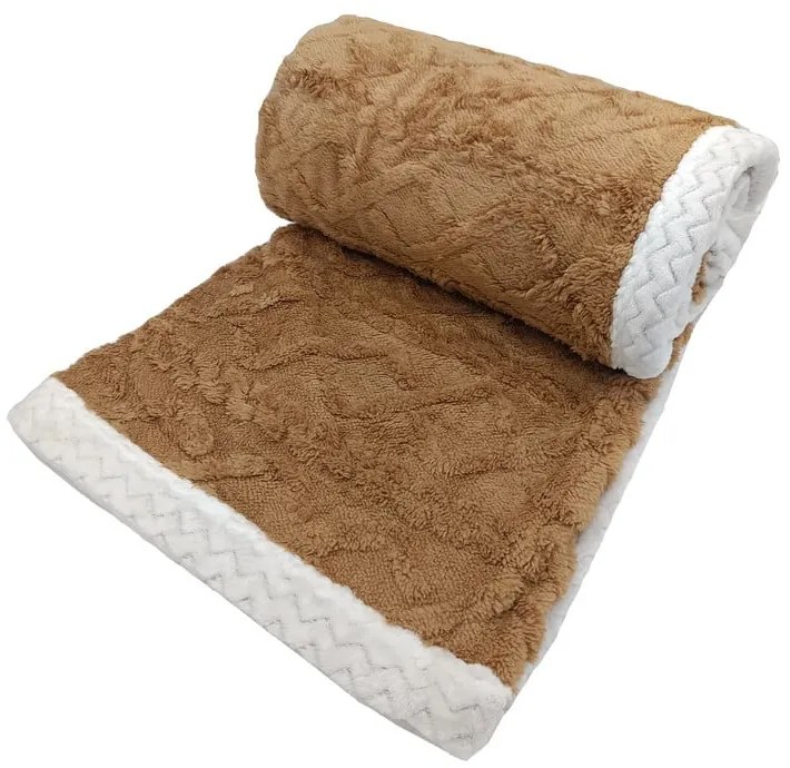 Coperta marrone in sherpa 150x200 cm Island - My House