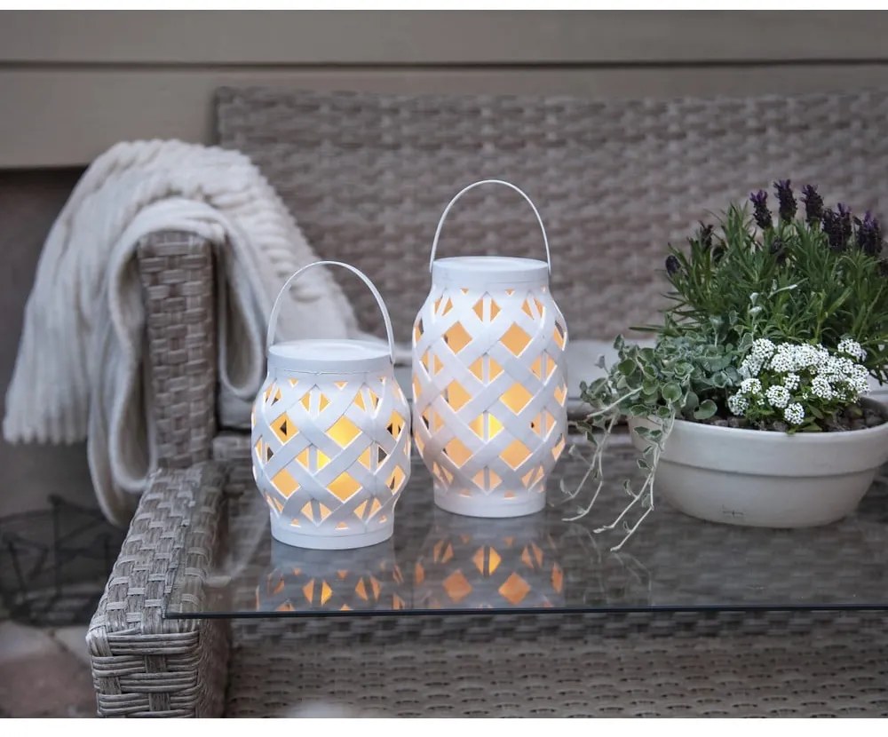 Lanterna bianca Lanterna, altezza 23 cm Flame - Star Trading