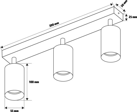 Brilagi - Faretto LED RGBW dimmerabile SELE MODERN 3xGU10/6,5W/230V Wi-Fi nero