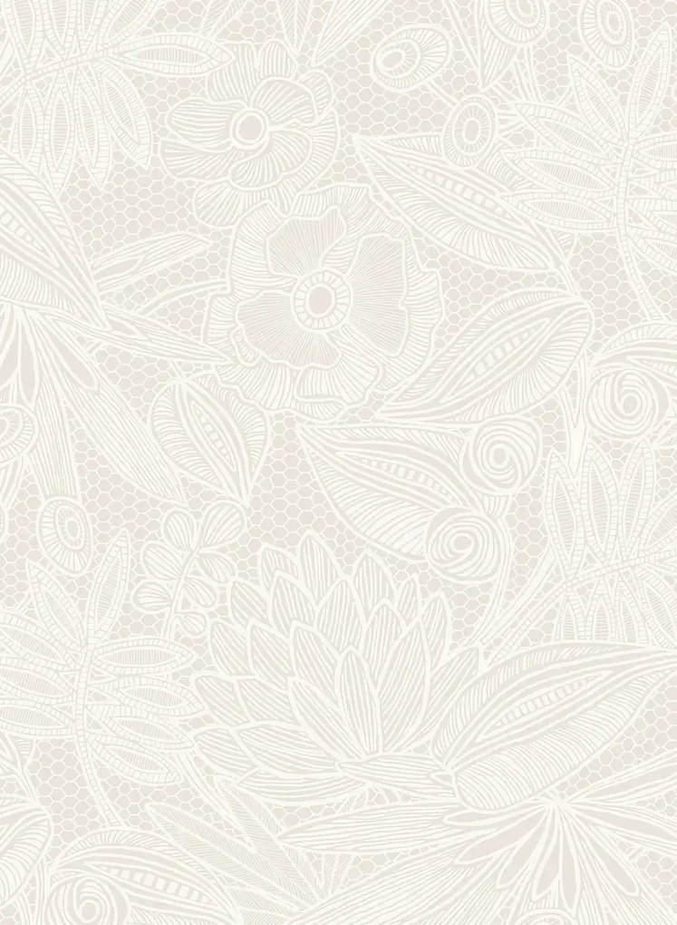 Eijffinger Carta da parati Fiori Pizzo - 340110