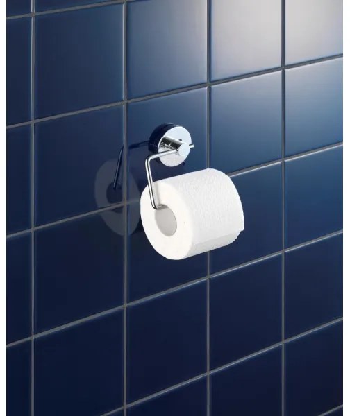 WENKO 20899100-Porta rotolo per carta igienica VACUUM-LOC MILAZZO 13x10,5 cm cromo lucido