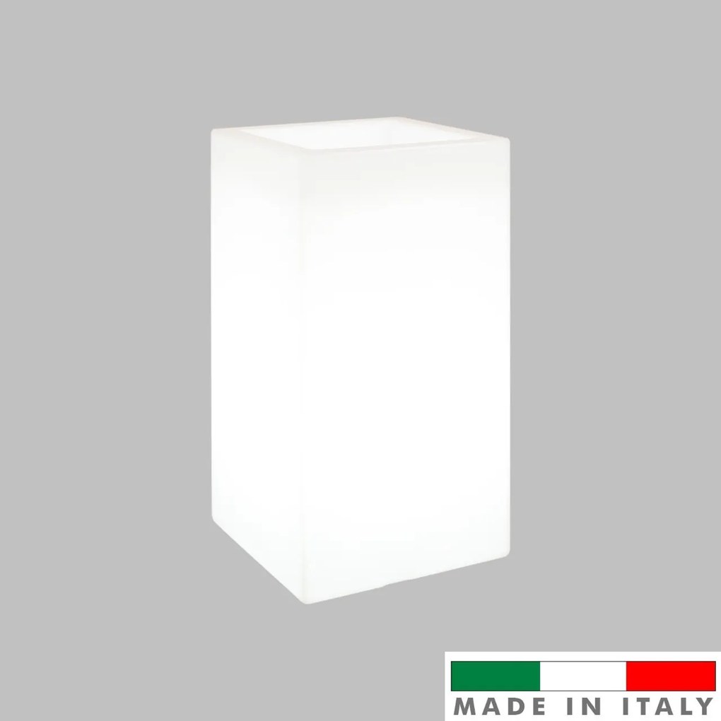 Vaso Illuminabile 40x40xH80cm E27 Colore Bianco