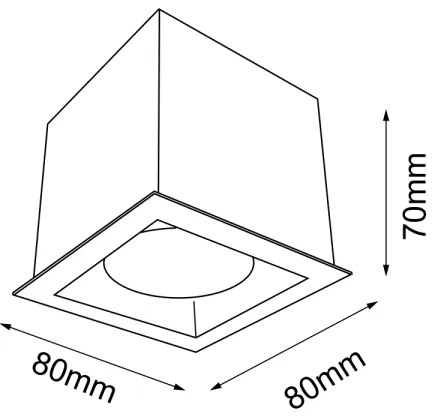 Brosline 1078 - Faretto CAGE 1xGU10/10W/230V nero