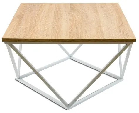 Tavolino CURVED 60x60 cm bianco/beige