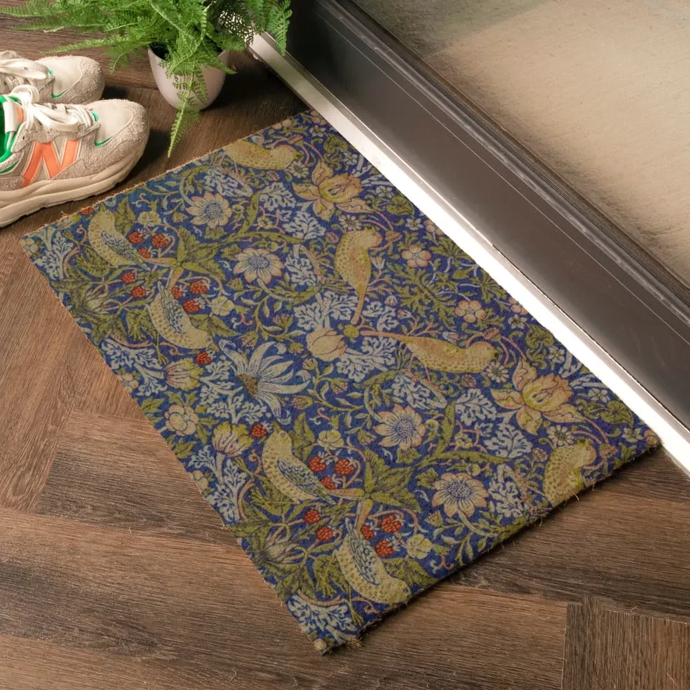 Zerbino in fibra di cocco 60x90 cm William Morris Strawberry Thief - Artsy Doormats