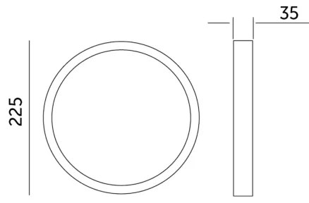 Plafoniera LED SIGARO CIRCLE LED/18W/230V 4000K IP40