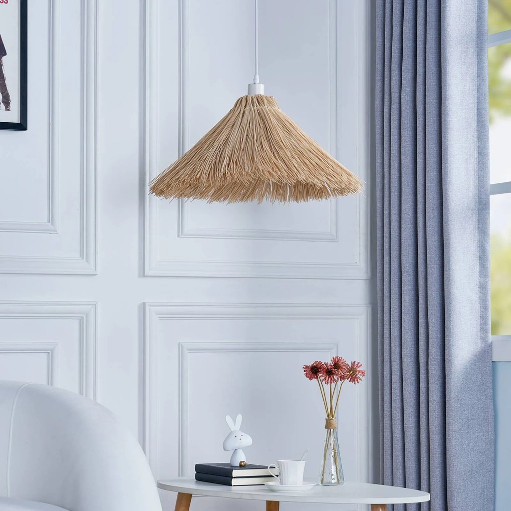 Lampada a sospensione Borys Lindby, dimmerabile, Legno chiaro, Soggiorno / Sala da pranzo, bambù, Campagna / Rustiche, Lampada a sospensione