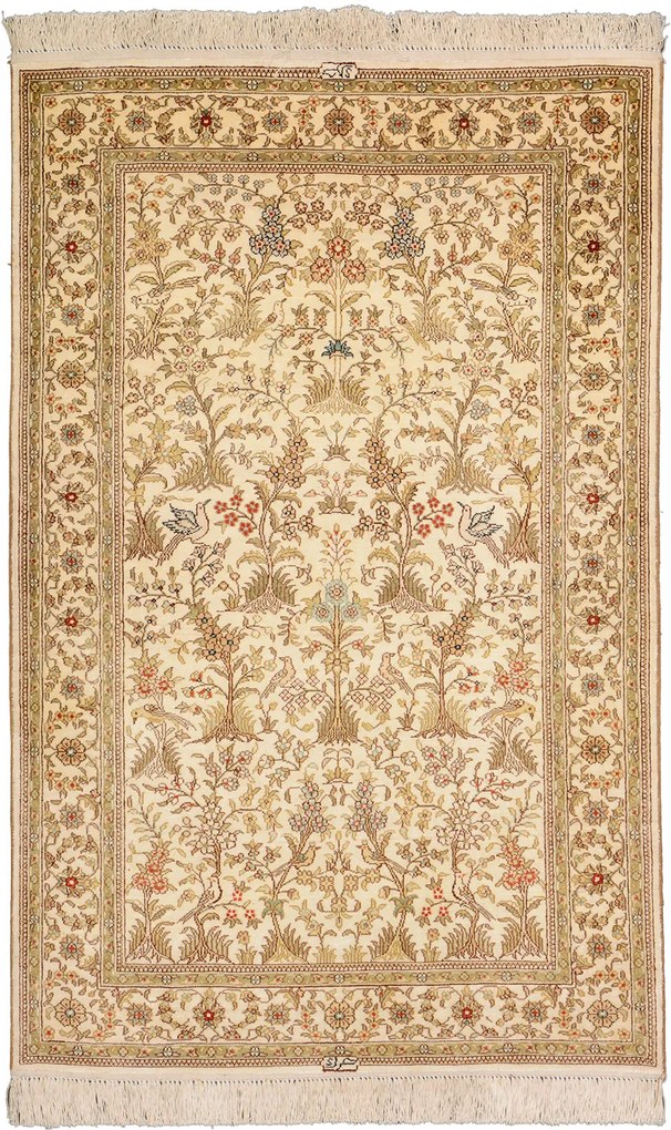 Hereke Tappeto 80x120 Beige (Cina) Annodato A Mano