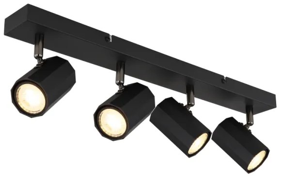 Globo 57918-4B - Faretto JAMES 4xGU10/25W/230V nero